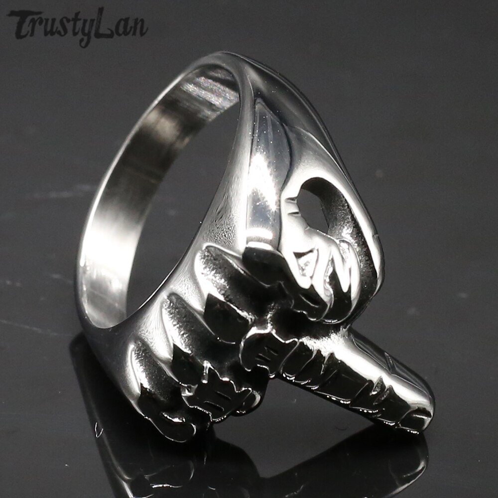 Middle Finger Shape Rings For Men Gold Silver Color Stainless Steel Men's Biker Ring Size 7 15 Jewelry Accessories For Him