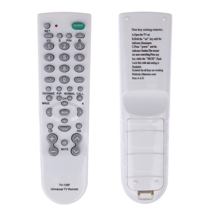 1pc Universal TV Remote Control Super Version Television White Remote Control TV Remote Control Accessories Parts
