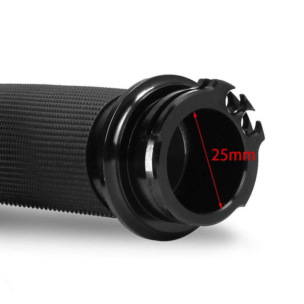 1" Black CNC Hand Grips Handlebar Bars Grip for Harley Touring Sportster Dyna Softail VRSC XL XR