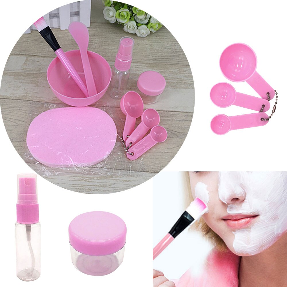 Kit de Bol para mezclar mascarilla Facial 9 en 1, cucharita herramienta, Kit de belleza Facial, cuchara medidora, productos de belleza Facial