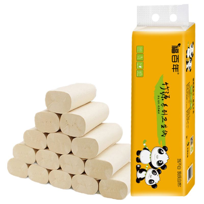 12 Rolls Bamboe Pulp Wc-papier Handdoeken 4-Ply Dikker Biologisch Afbreekbaar Bad Weefsel