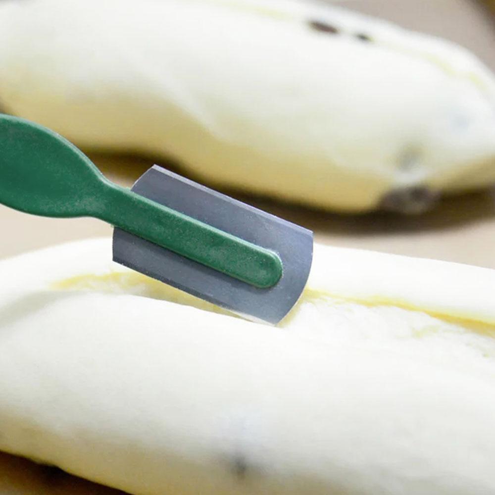 Brot Messer Stangenbrot Schneiden Französisch Lahm Gebogene Brot punkten Werkzeug Mit Cutter Cutter Feste Klinge Für Brot Teig L0Q7