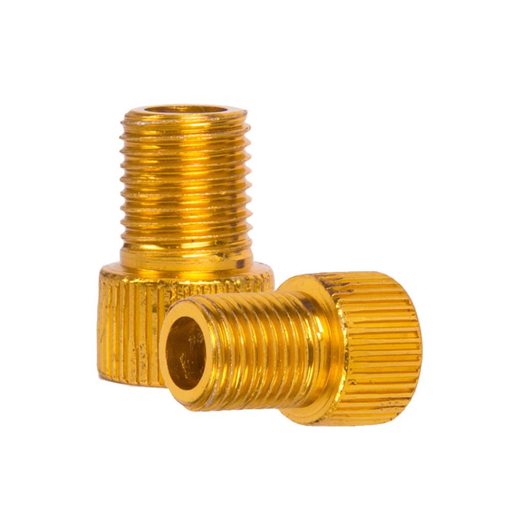Adaptateurs de Valve de vélo, pompe, français vers US, 1 pièce, convertisseur, capuchon, accessoires pour équipement de vélo de route et de montagne: Golden