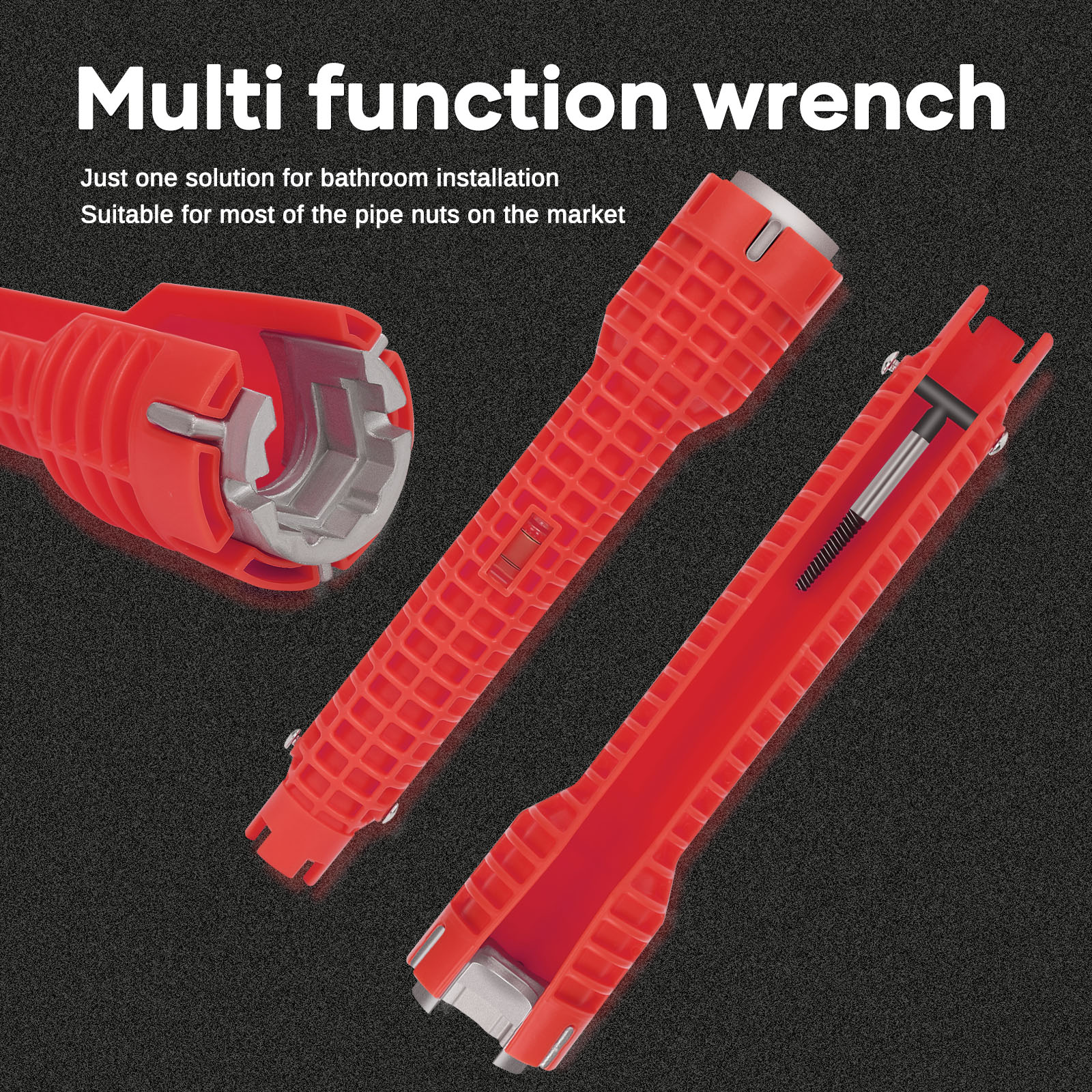 Faucet and Sink Installer Kit for Toilet Bowl Sink Bathroom Kitchen Plumbing Repair and Installation Tools MDJ998: Red