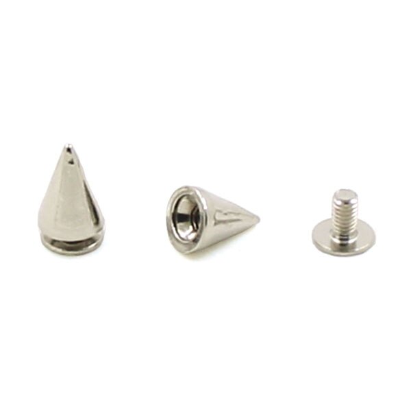 Tachuelas y pinchos de Metal de 7x10mm para ropa, zapatos, bolsos y cinturones, oro, plata, negro o bronce, remaches de cuero Punk, 100 Uds.: Sliver