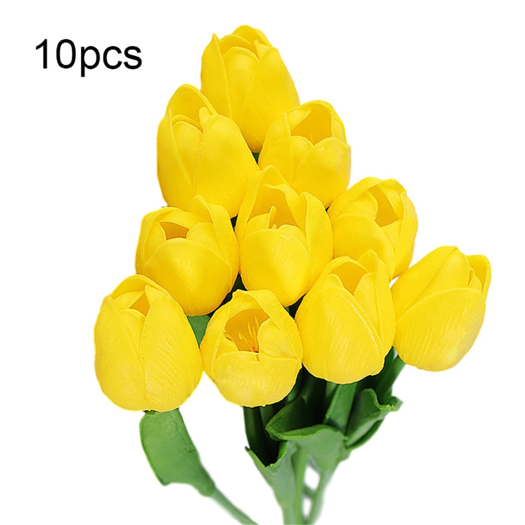 10 Pcs Mooie Tulp Flores Kunstbloemen Tulipany Tulpen Nep Bloem Kerst Decoraties For A Thuis Bruiloft Decor 35 Cm: 3