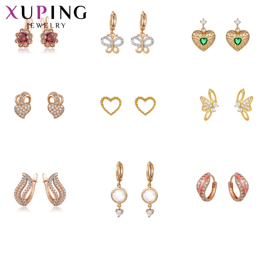 Xuping Moda di Lusso Semplice Semplice Orecchini a Forma di affascinante Dei Monili di Stile per Le Donne Superiore di Vendita Temperamento Regali 80483