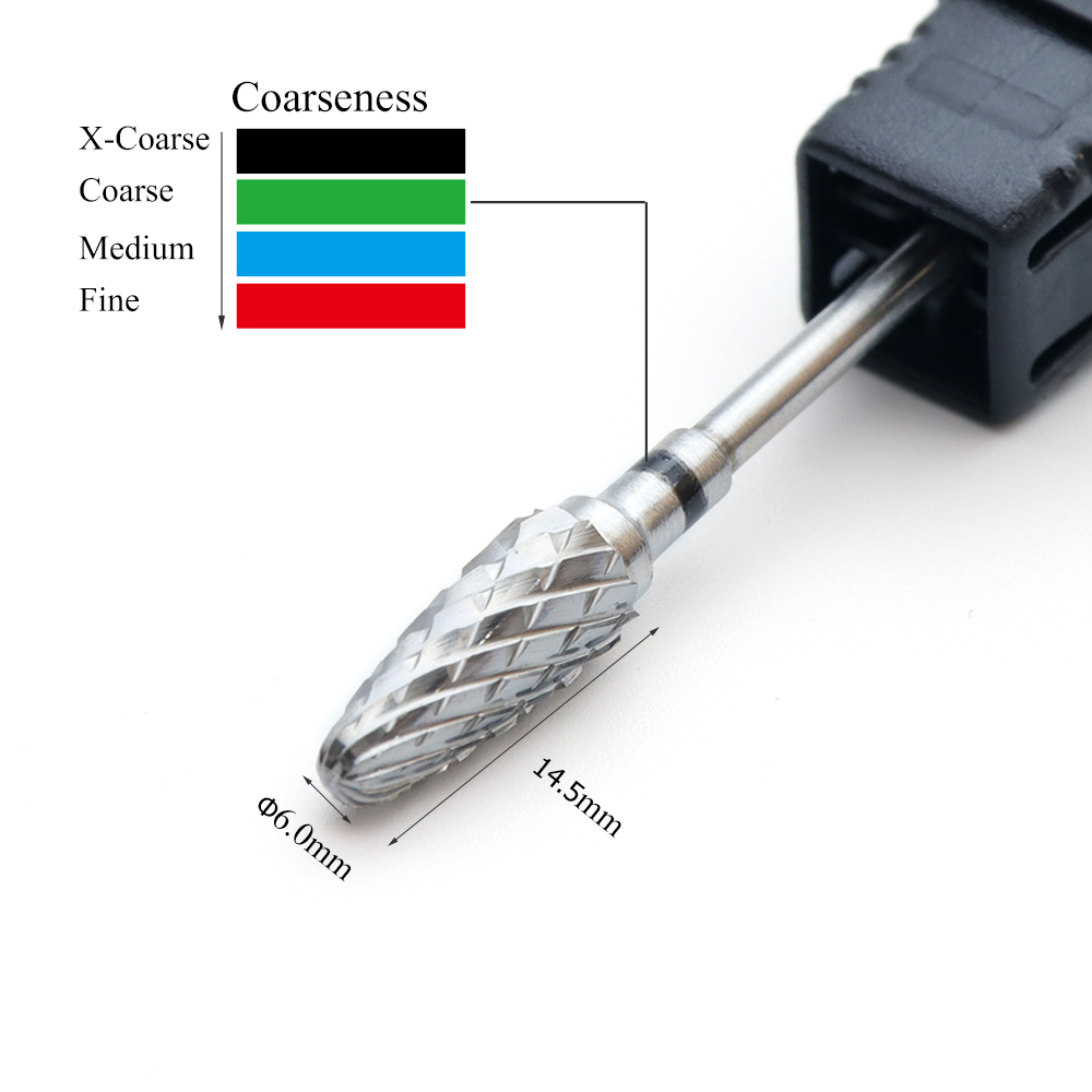 1 Uds. De carburo de tungsteno, broca para uñas, fresa de carburo, cutícula eléctrica, limas de uñas de mayor para manicura TRF0615