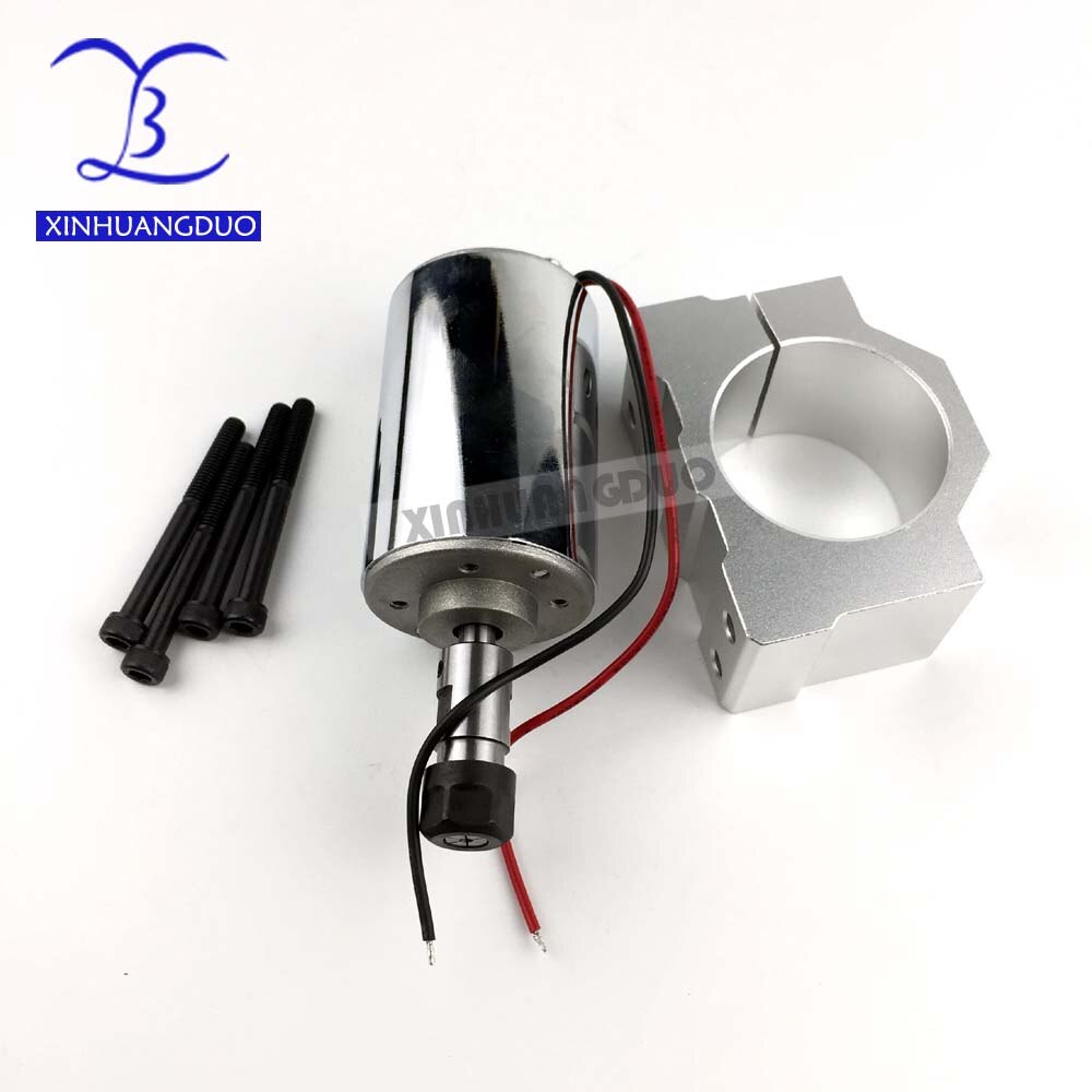 Engraving machine DC spindle ER11 200W high speed spindle rush air cooled PCB spindle motor and bracket 1set