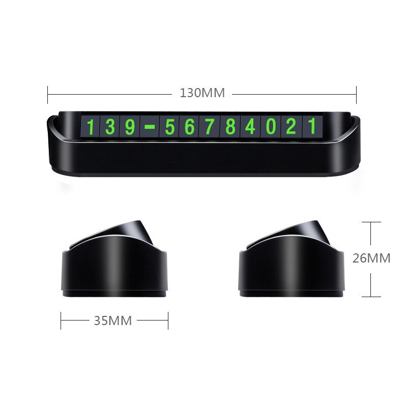Car Phone Number Card Temporary Parking Card Plate Telephone Number Car Park Stop Automobile Accessories 13x2.5cm