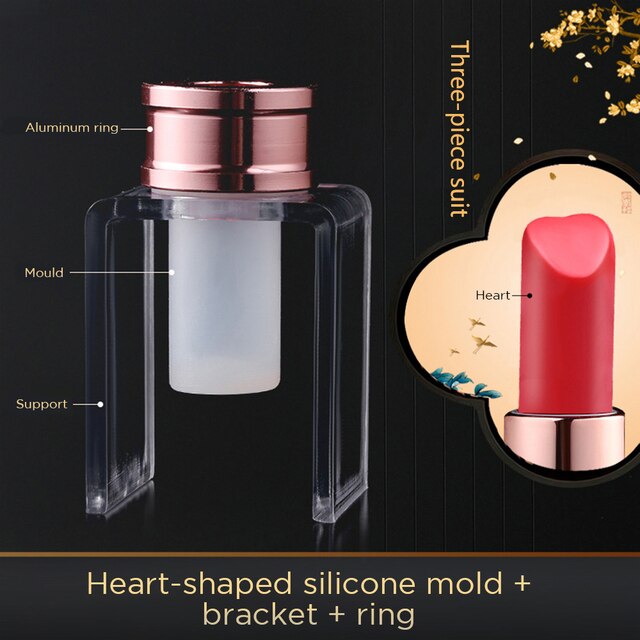 Stampo per rossetto fai-da-te kit di bellezza artigianato strumenti stampo per rossetto di alta qualità stampo per rossetto in silicone nuovo stampo in silicone: cuore-a forma di