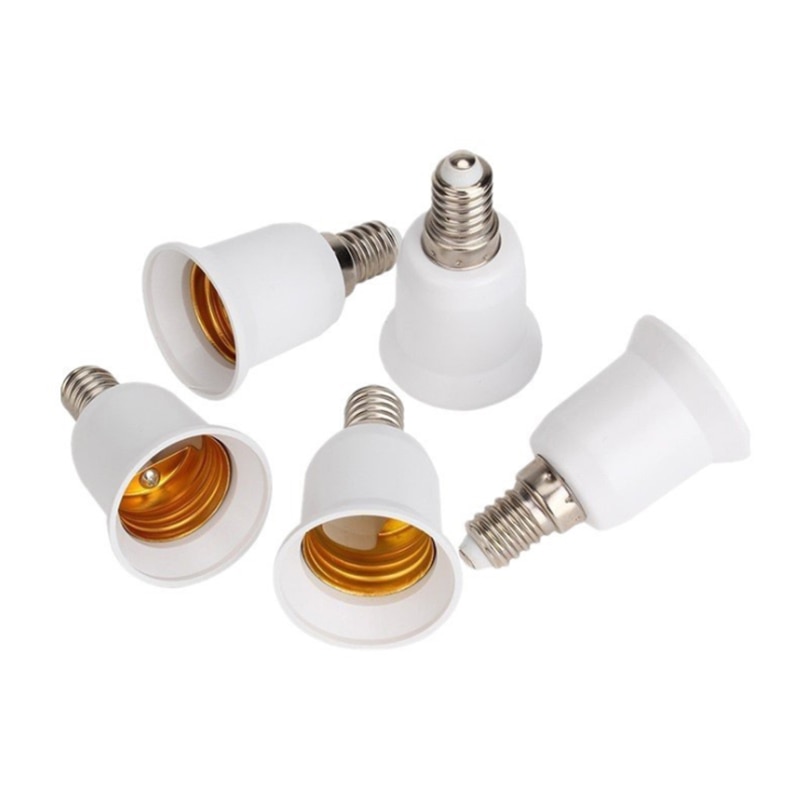 E14 to e27 led lampe base pærefatning med lysholder konvertere pc+ aluminium hvid husholdningsbelysning tilbehør