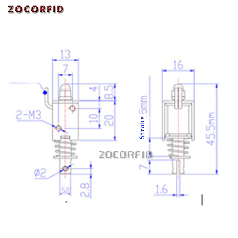 Micro électroaimant à ressort 5N-5mm 0520B 5V 12V, électroaimant de Type Push-Pull pour appareils ménagers