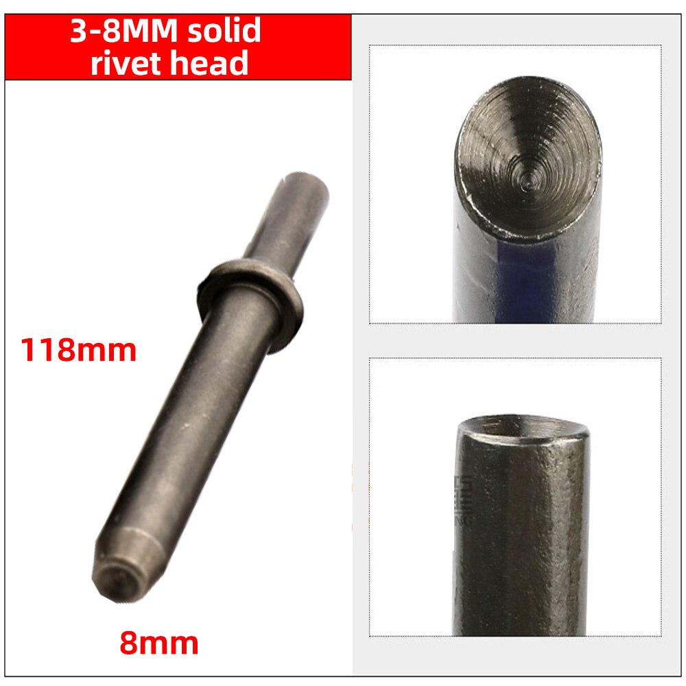 HIFESON Pneumatic Rivet Head Semi Hollow Solid Rivet Head Traffic Advertising Sign Rivet Head Pneumatic Hammer: 3-8mm solid