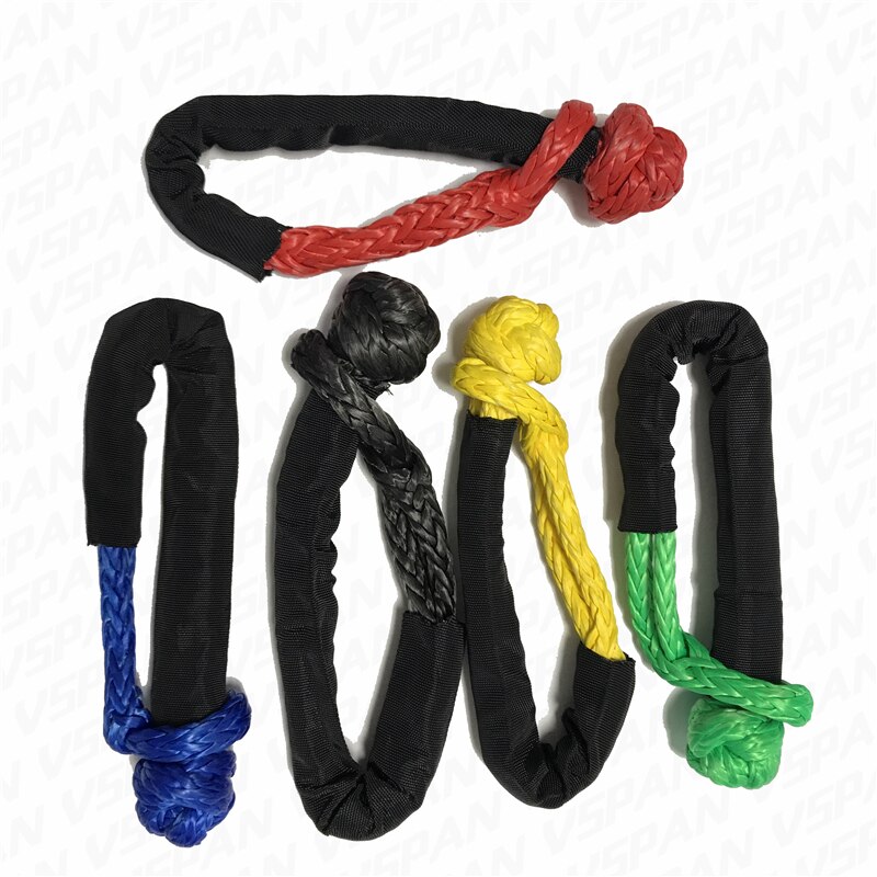 Manille de remorquage souple verte 15T | Corde synthétique, barre de remorquage, manille de choc pour Jeep JK, accessoires de récupération hors route 4x4accessoires