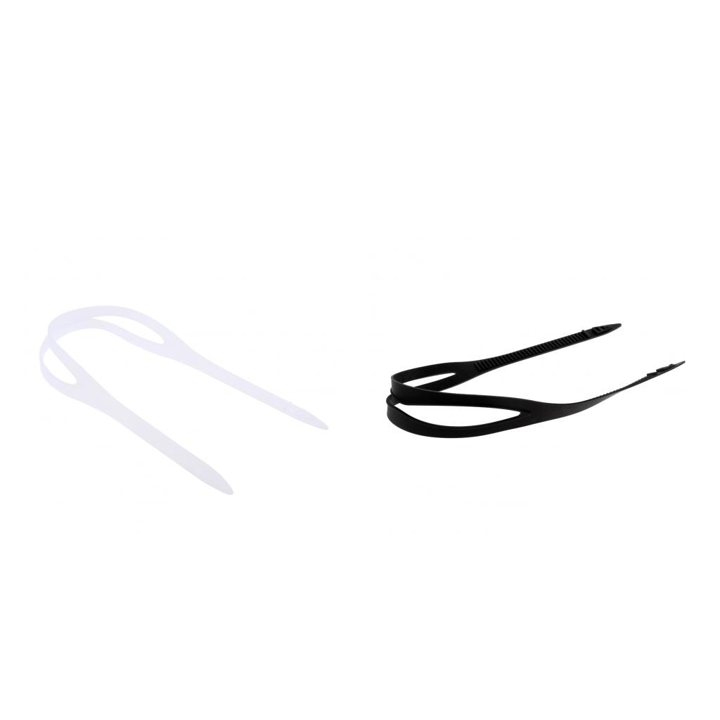 Universele Zwembril Zwemmen Bril Brillen Silicone Head Band Protector Vervanging Spare Accessoires Clear/Zwart