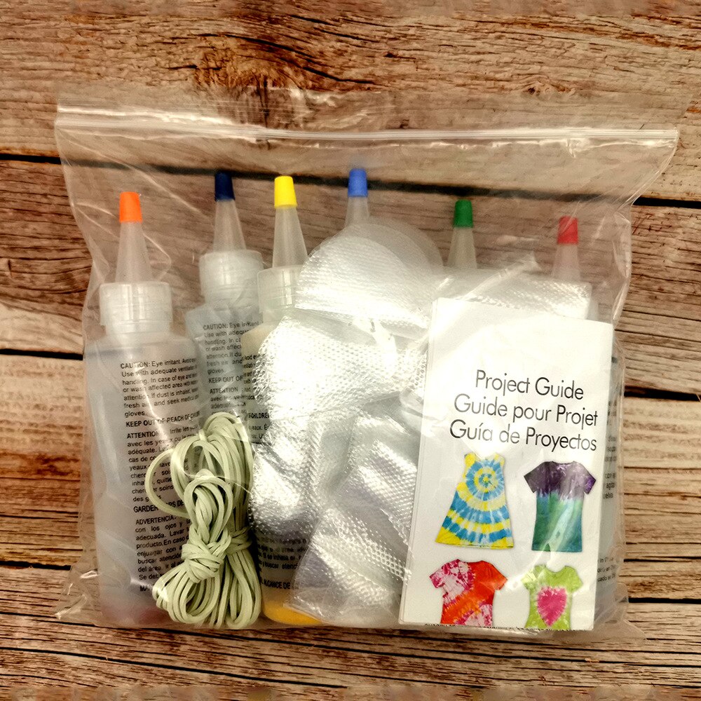 6 kleuren textielverf, kleurrijke tie-dye sets, veelkleurige kleurstoffen, tie-dye kit, pigmentset, decoratieverfgereedschap