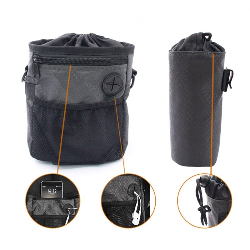 Portable Dog Snack Bag Outdoor Training Puppy Snack Reward Waist Bag Strong Wear Resistance Pouch With Poop Bag Dispenser