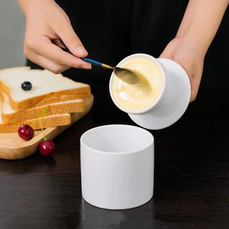 Glazed Stoneware Butter Keeper Ceramic Butter Dish... Grandado