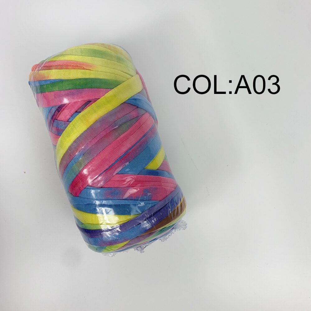 Hilos de fantasía para tejer a mano hilo grueso tela de ganchillo, bolsa artesanal, bolso, alfombra, cojín, camiseta de tela de algodón, 180g/Uds.: A03