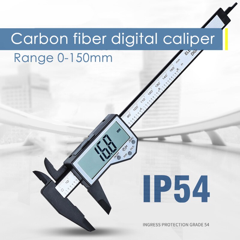 Digital caliper elektroniske digitale vernier calipers 6 inch 0-150mm præcision mikrometer måling caliper målere rustfrit stål: Jeg