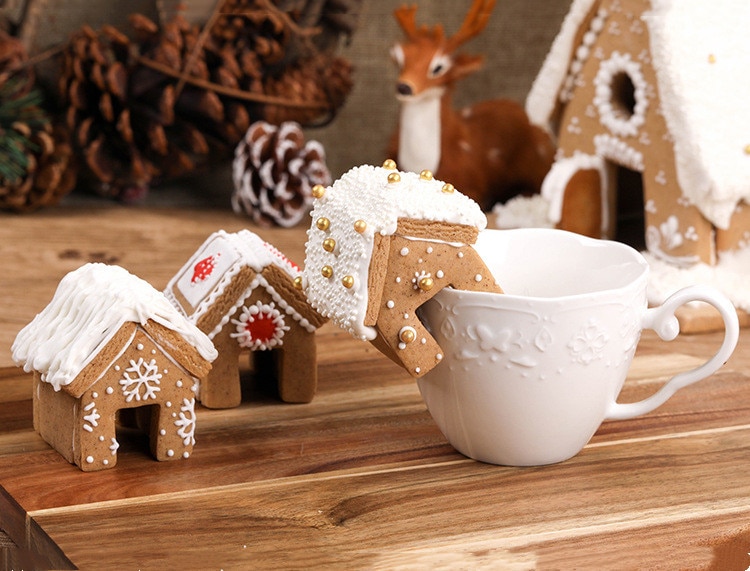 3 Stks/set Kerstmis Peperkoek Huis Biscuit Cutter Set Rvs Cookie Mould Cup Decor