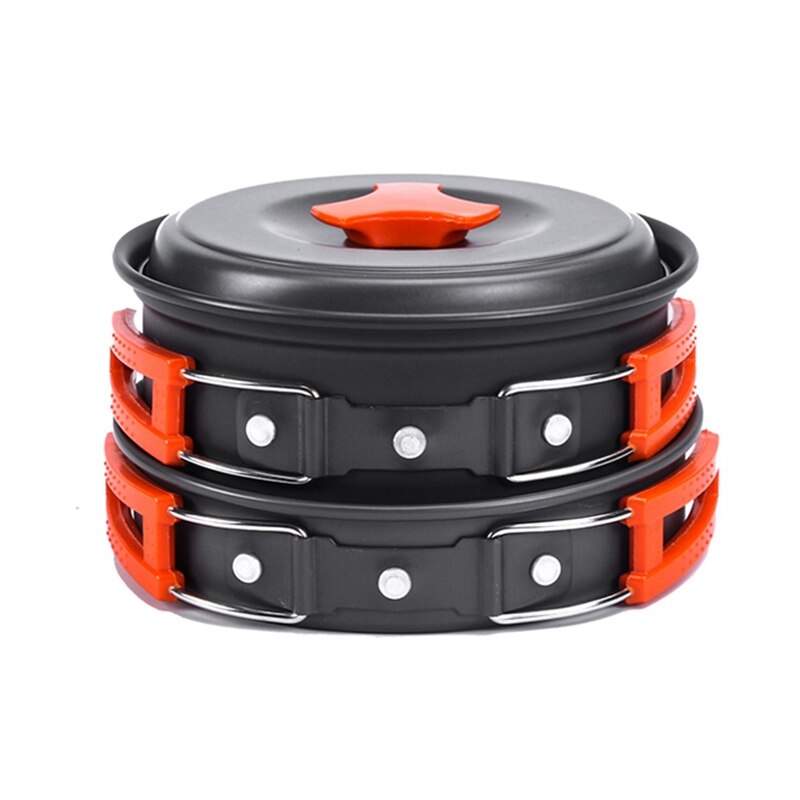 Ultralight Camping Cookware Set Outdoor Cooking Mess Kit Pot Pans Camp Kettle Portable for Backpacking Trekking Picnic