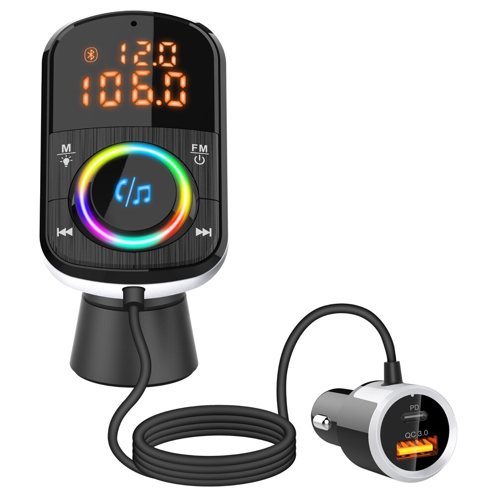 Bluetooth For Cars Handsfree Car Kit Wireless Bluetooth Carkit FM Transmitter Handsfree Aux Audio MP3 Player Bluetooths Adapter
