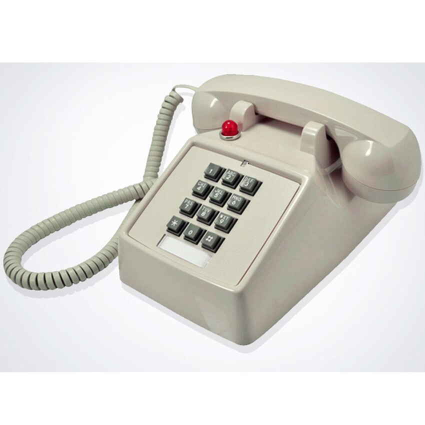 Dual Line Interface Snoer Desk Telefoon Met Luid Ringer, Rood Licht Flash, retro 1-Handset Vaste Telefoon Voor Thuis, Kantoor