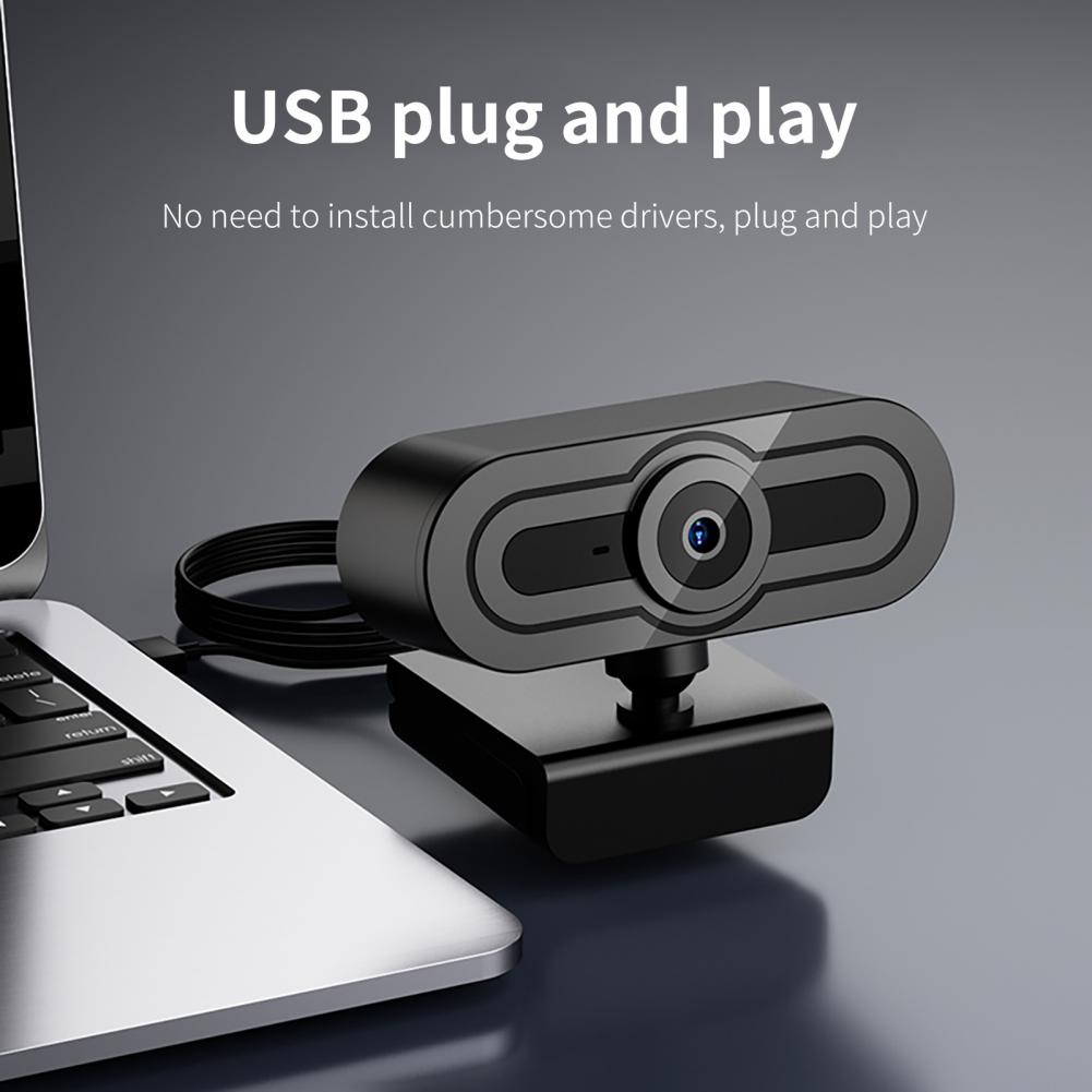 Computer Webcam Rotatable Digital Camera Plug Play Noise Reduction Stylish 720P Rotatable PC Web Camera