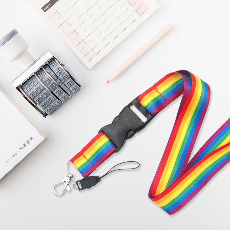 Regenbogen Homosexuell Stolz praktisch Riemen Hals Lanyards mit schnell Freisetzung Schnalle für Schlüssel Ich würde Karte praktisch USB Halfter hängen Seil