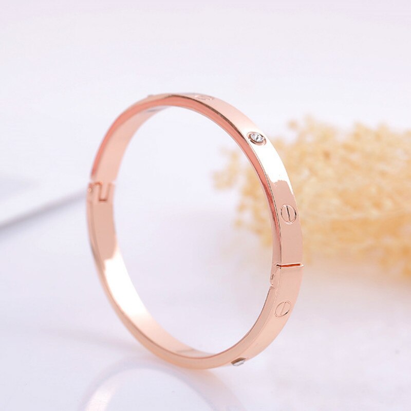 Enkle armbånd smykker med armbånd rose måke legering åpent armbånd til kvinnelig fest: B0005 rose måke