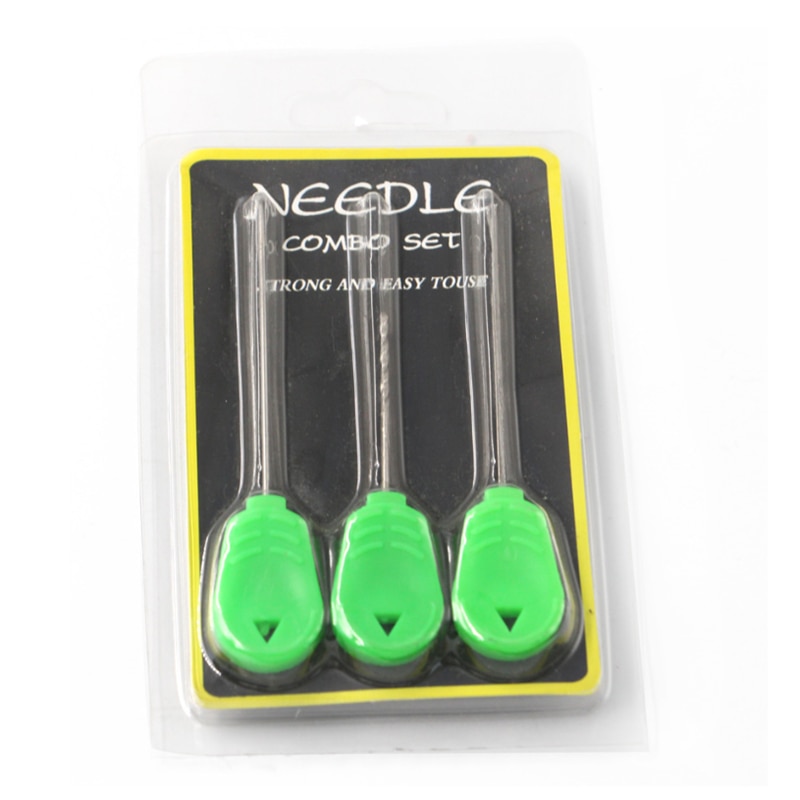 1 Set/3 uds accesorios de Pesca de carpa Boilie aguja Kit herramienta Acero inoxidable Baiting taladro Stringer aguja herramienta de Pesca