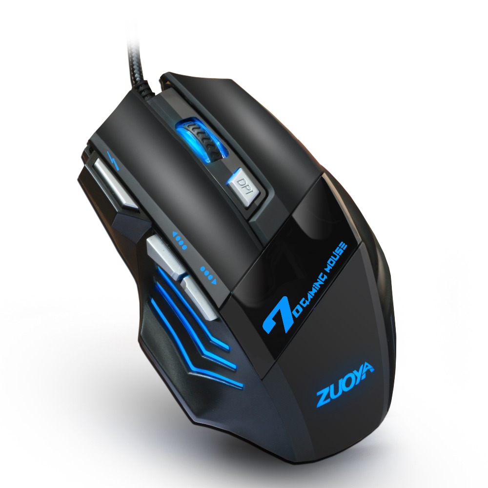 ZUOYA 5500 DPI Gaming Mouse 7 Button LED Optical Wired USB Mouse Mice Game Mouse Silent/sound Mause For PC Computer Pro Gamer