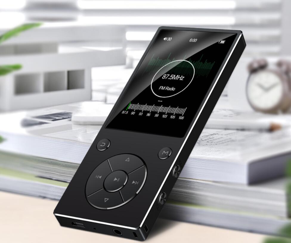 Ruizu-reprodutor de música original mp4 d11, 8gb, bluetooth 2.4, polegadas, rádio fm, gravador de voz, slot para cartão tf, microfone embutido