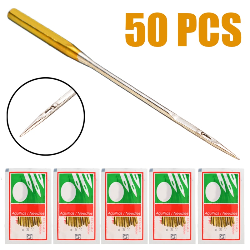 50pcs Domestic Sewing Machine Needles Threading Industrial Universal Kit Packing Sewing Machine Accessories size 9/11/14/16/18