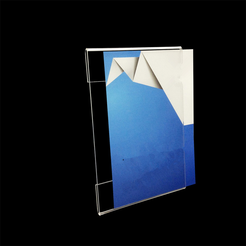 Acrylic T1.2mm Plastic Sign Price Tag Label Display Wall Sticker Paper Name Card Holders Vertical 50pcs Good