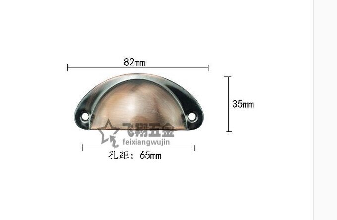 A6 Vintage cabinet drawer handles knobs jewelry wooden box pulls antique Wardrobe furniture small Shell handle