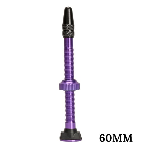 1 Uds 40mm/60mm MTB bicicleta de carretera de válvulas Ultra-luz de aluminio con neumático sin cámara del núcleo de la válvula para bicicleta accesorios Bolany: 1pcs  60mm purple