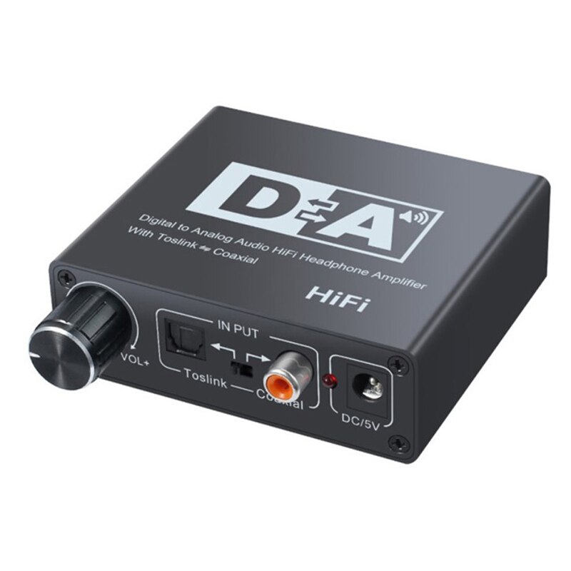 Hifi Amp Digitale Audio Analoog Converter Rca 3.5Mm Hoofdtelefoon Optische Uitgang