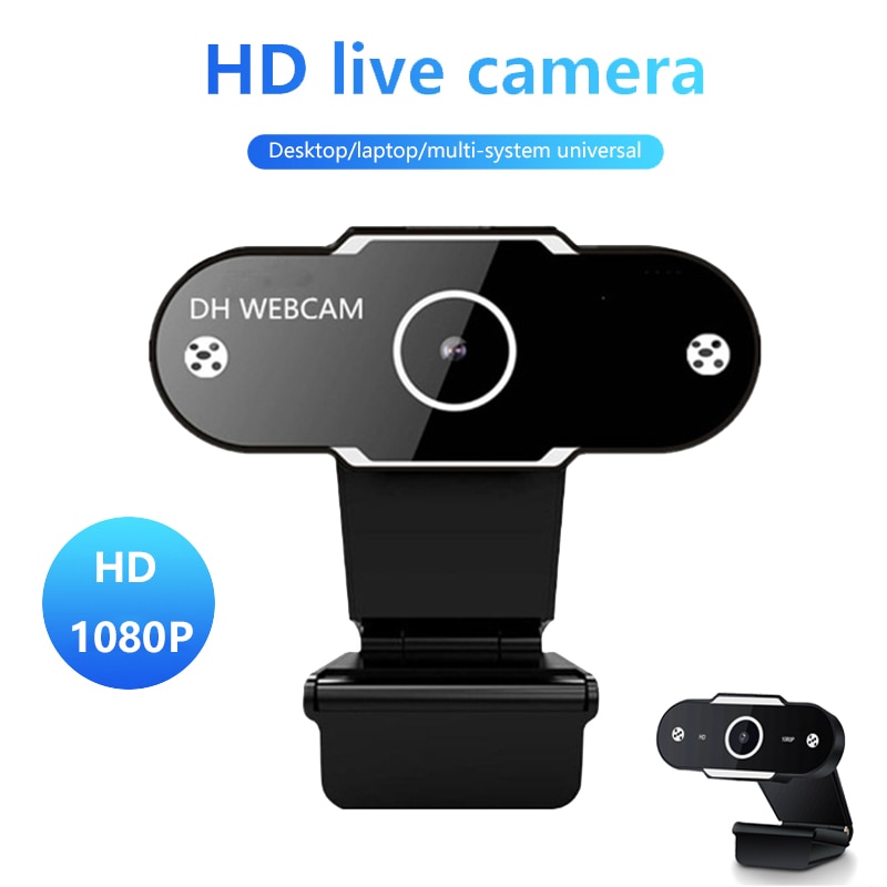HD 1080P Webcam 2K Computer PC Web Camera with Microphone for Live Broadcast Video Calling Conference Workcamara Recording Work