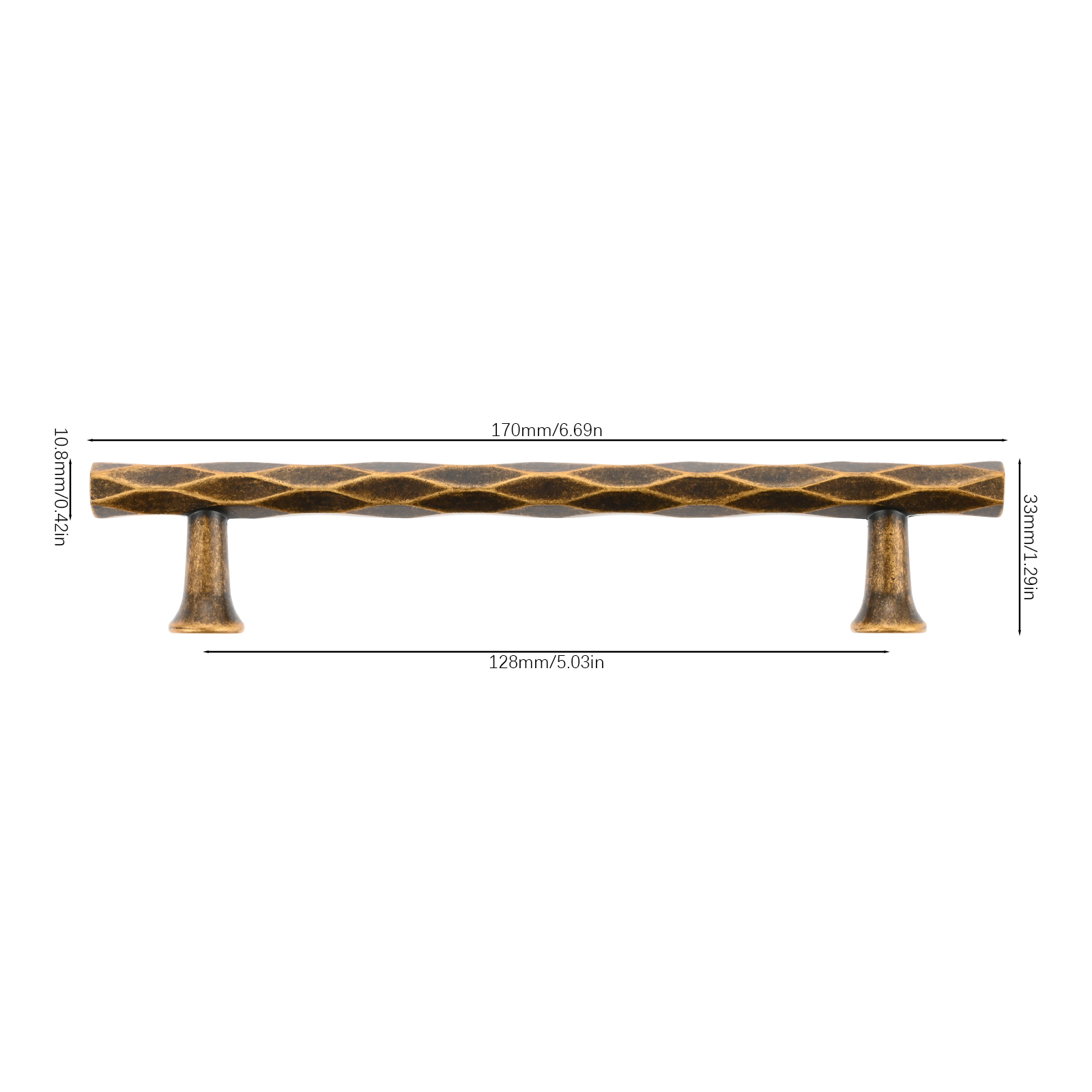 96mm/128mm skaphåndtak i sinklegering, antikk messing, garderobe, kjøkken, skuff, skapdørhåndtak, møbelknotter, interiør,: Hvit