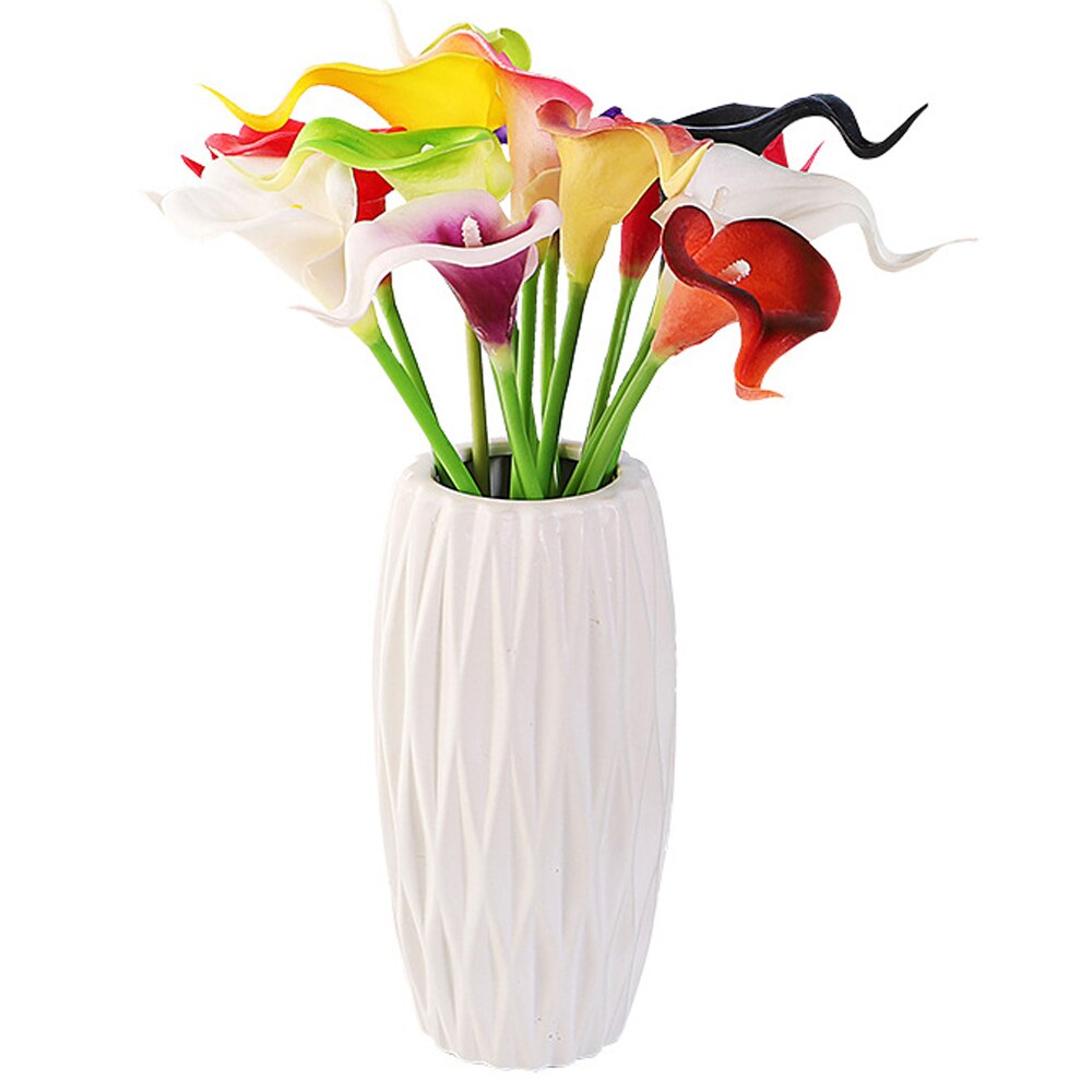 10 Pcs Kunstmatige Bloem Calla Bloem Nep Bos Bruiloft Valentijnsdag Home Grave Outdoor Bloemen Boeket Woondecoratie