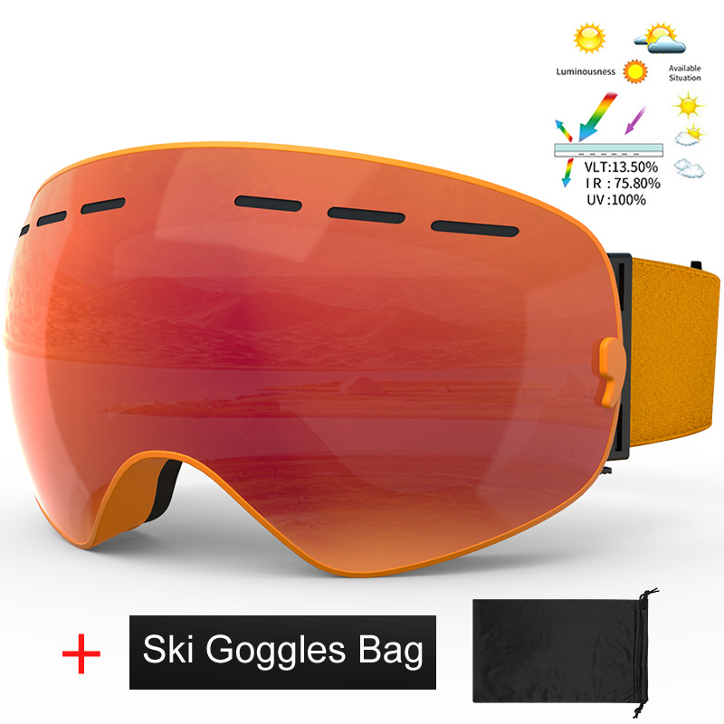 Gafas de esquí de X-TIGER para hombre y mujer, accesorios de esquí para deportes al aire libre, antiniebla, equipo de esquí, novedad de 2022: 1