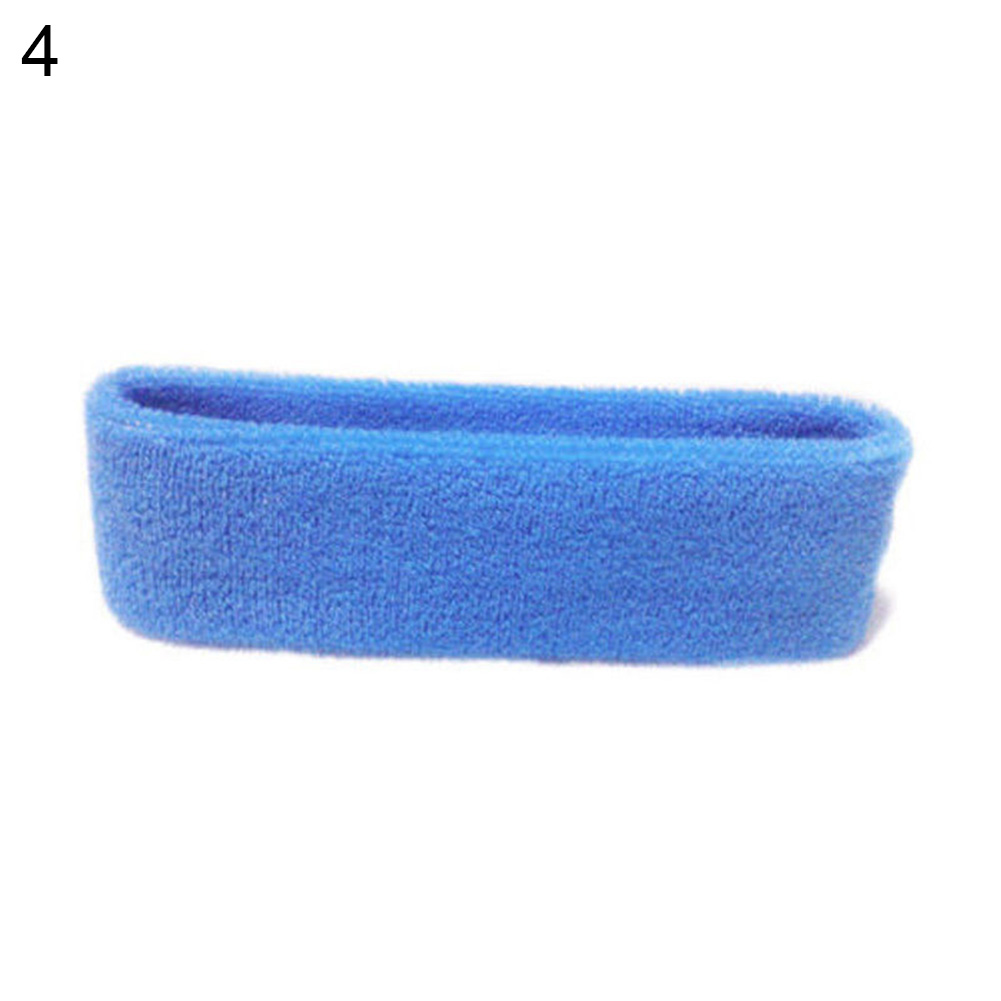 1pc Unisex Sports Yoga Sweatband Headband For Men Sweatband Women Yoga Hair Bands Gym Stretch Head Band Hair Band: Sky Blue