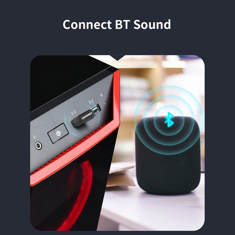 B02 Bluetooth Adapter Mini Wireless Portable USB Bluetooth 5.0 Receiver Transmitter