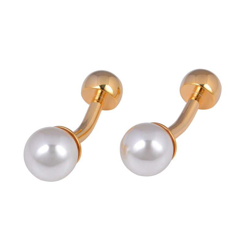 FLEXFIL jewelry shirt cufflinks for mens Brand cuff links buttons abotoaduras pearl