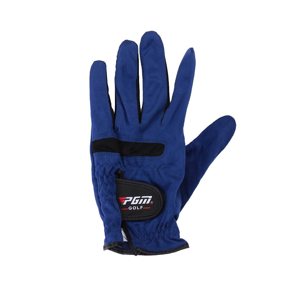 Suave tela de microfibra azul, guantes de Golf antideslizante, abrasión Universal: Blue 26 yards  / right hand 