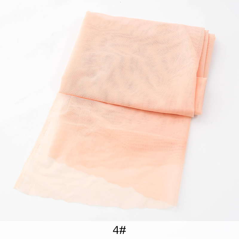 Tela de malla suave elástica de 4 vías, 45x150cm, color carne, por media yarda, para coser ropa, respaldo, vestido, ropa de fondo, tul: Negro