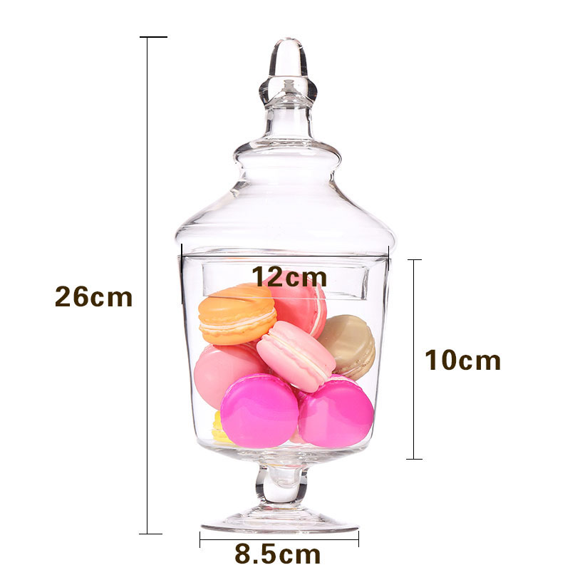 European Glass Jars with Lid Candy Cookie Stash Jar Snacks Dessert Bottle Food Container Storage Tank Home Decoration Modern: E-800ml